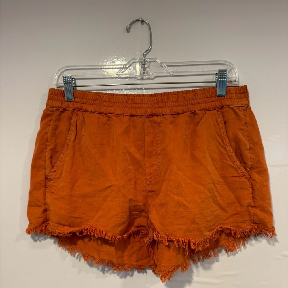 Aerie pull on Orange Frayed Hem Casual Shorts